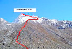 route climbing Urus mountain